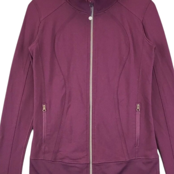 Lululemon Vine Plum Zip Up Jacket Zipped Pockets with Thumb Holes - Picture 3 of 11